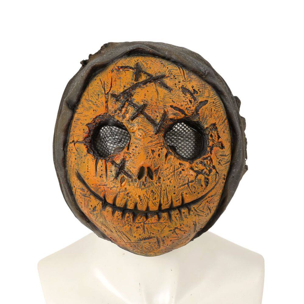Máscara, resina de abóbora assustadora, festa de cosplay de Halloween para rosto inteiro