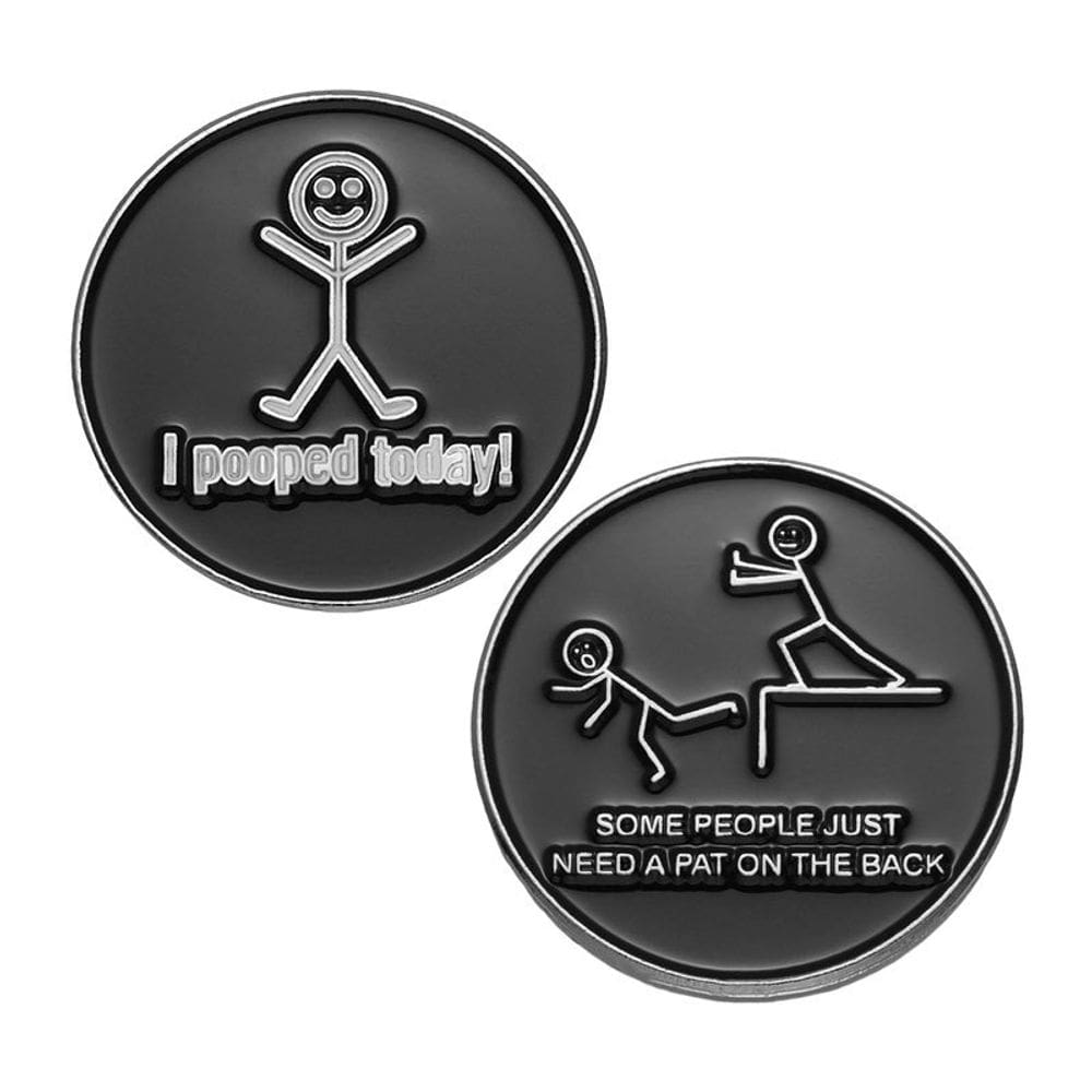 Conjunto de broches Alloy Enamel Funny Round 3x3cm (2 unidades)