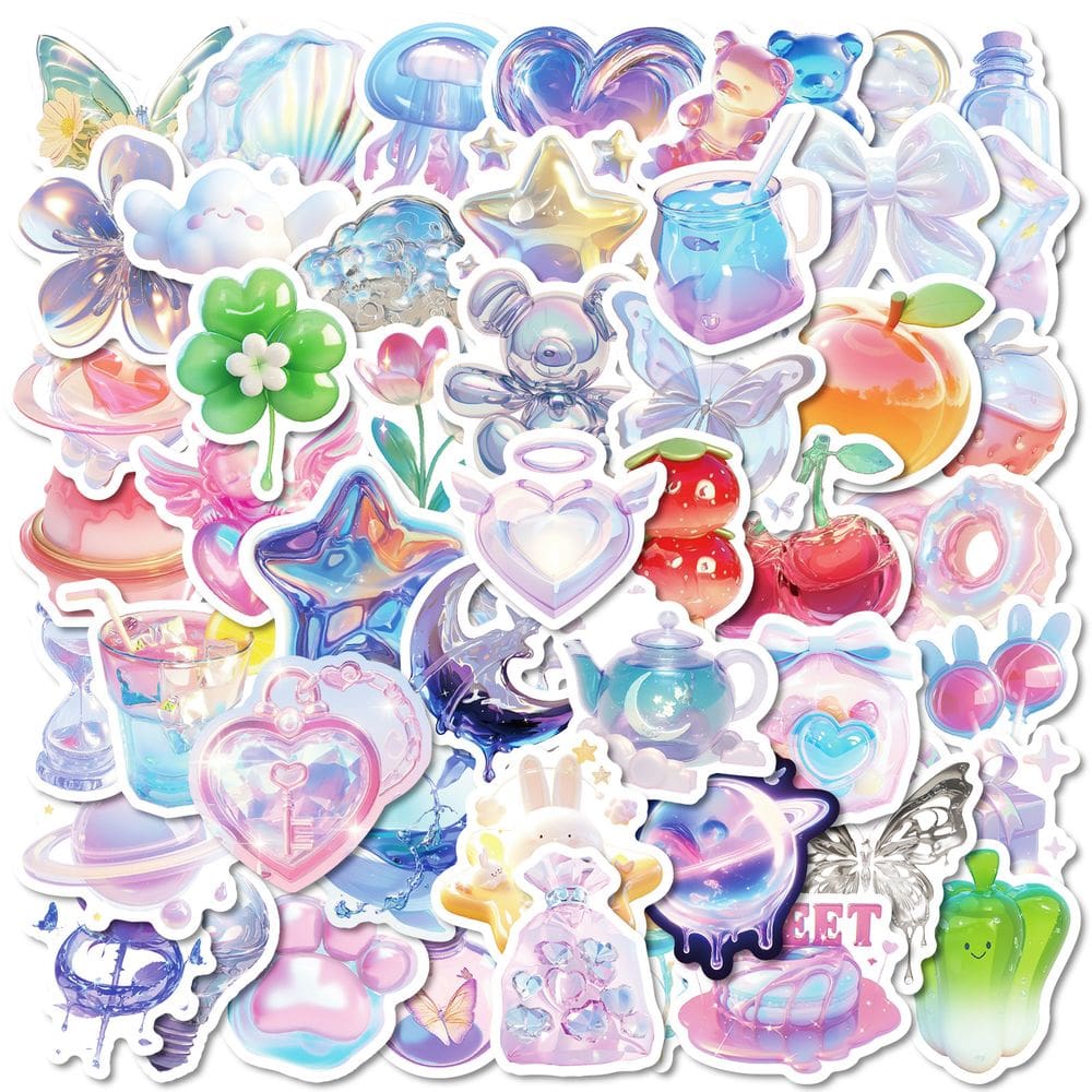 Adesivos decorativos vintage, 50 peças, arte retrô, música floral