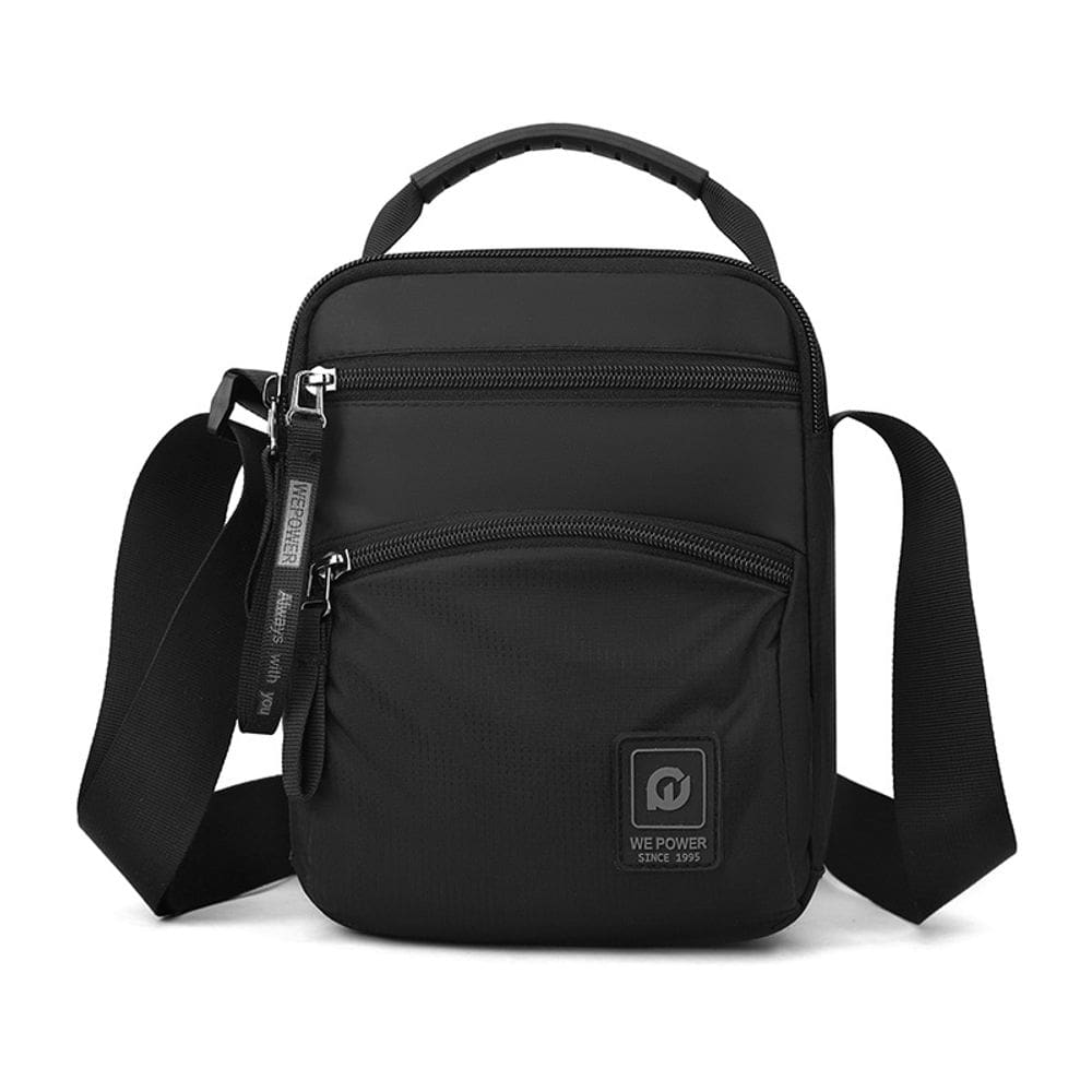 Bolsa transversal Messenger de nylon para uso externo para homens, tamanho pequeno