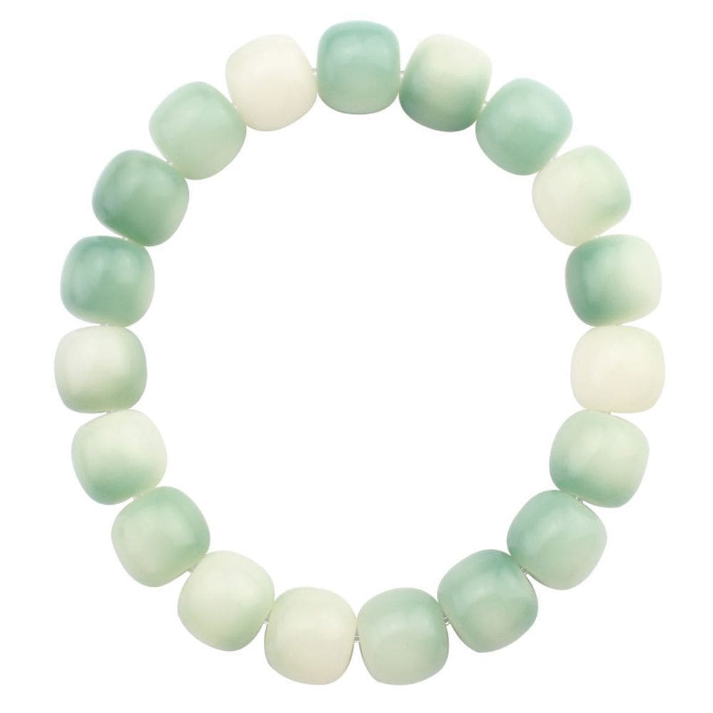 Pulseira de miçangas Bodhi Root para homens e mulheres com gradiente verde