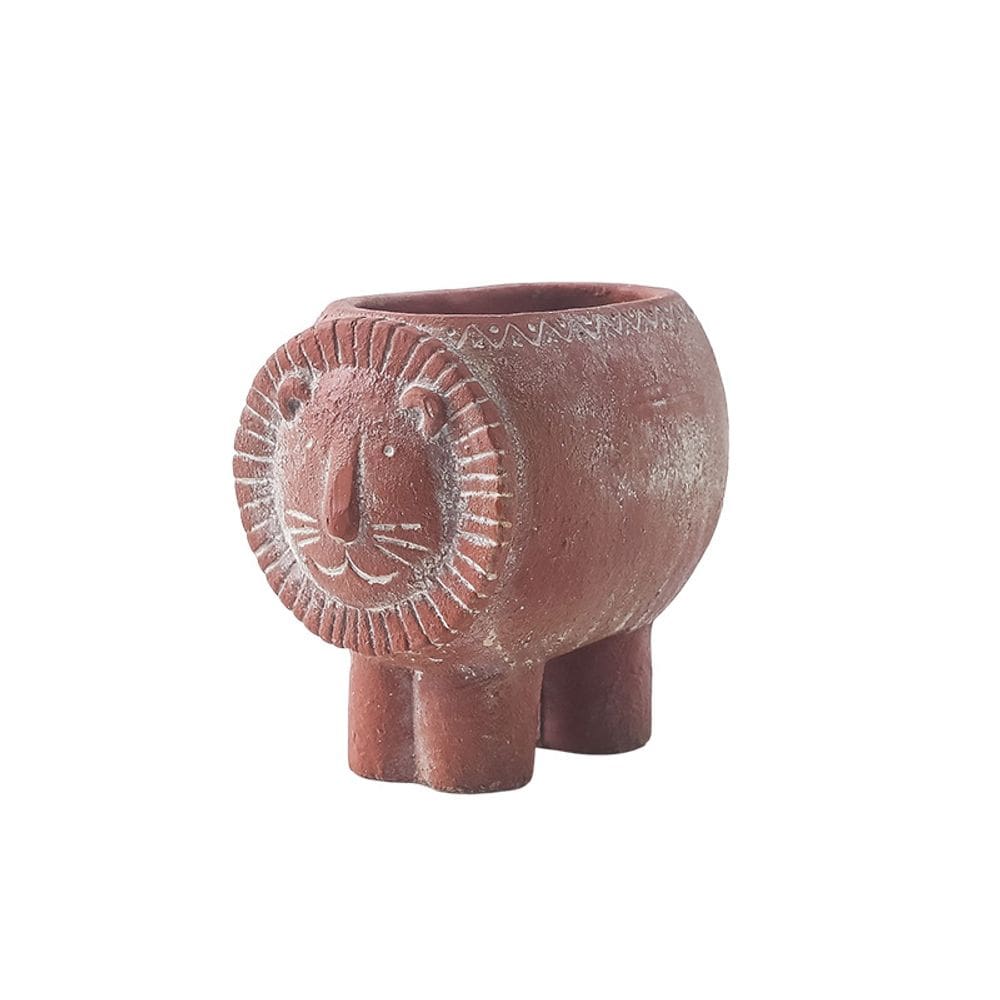 Resina de cimento Flowerpot Vintage Lion para suculentas 1,2 kg