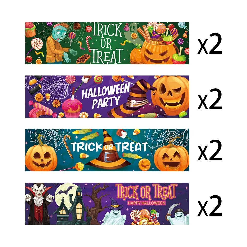 Adesivos Halloween Party Trick or Treat, garrafa de água x8