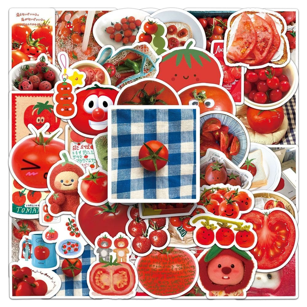 Pacote de adesivos Tomato Aesthetic INS Style Red Tomato x50