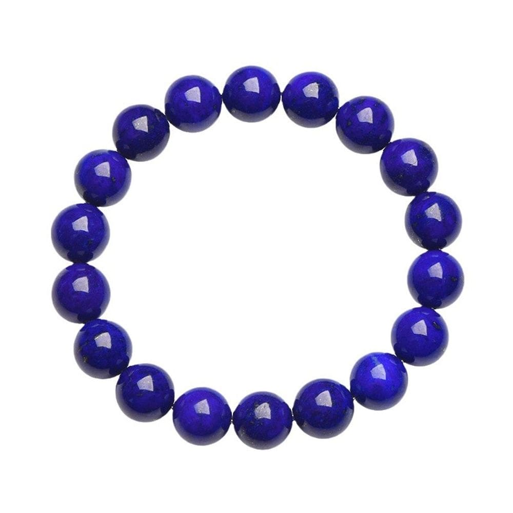 Pulseira natural de lápis-lazúli de 6 mm, contas redondas, grau 7A