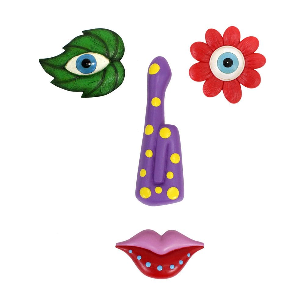 Resina colorida para escultura de rosto de árvore para decoração de jardim