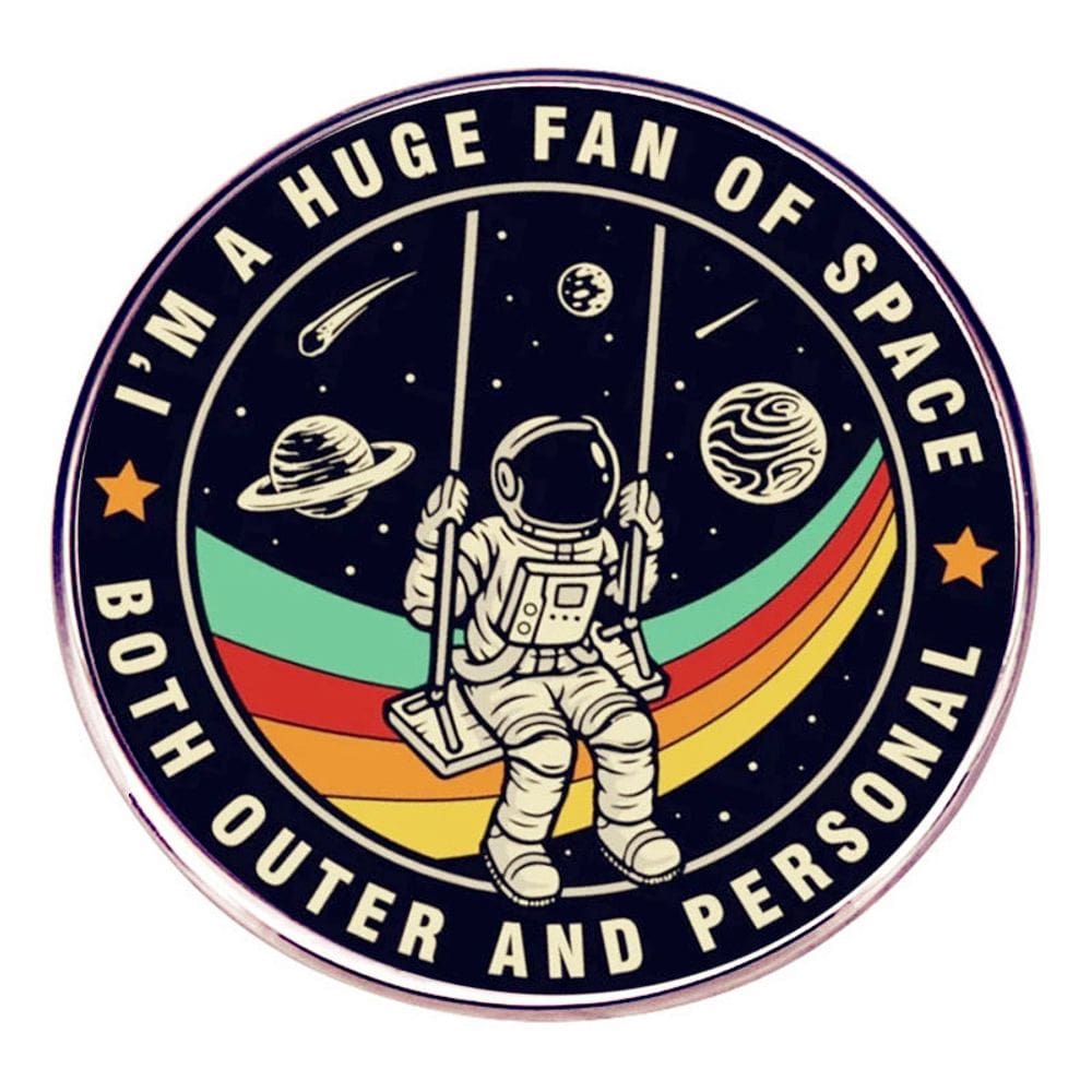 Alfinetes de broche Space Astronaut Rainbow Swing Design Insp