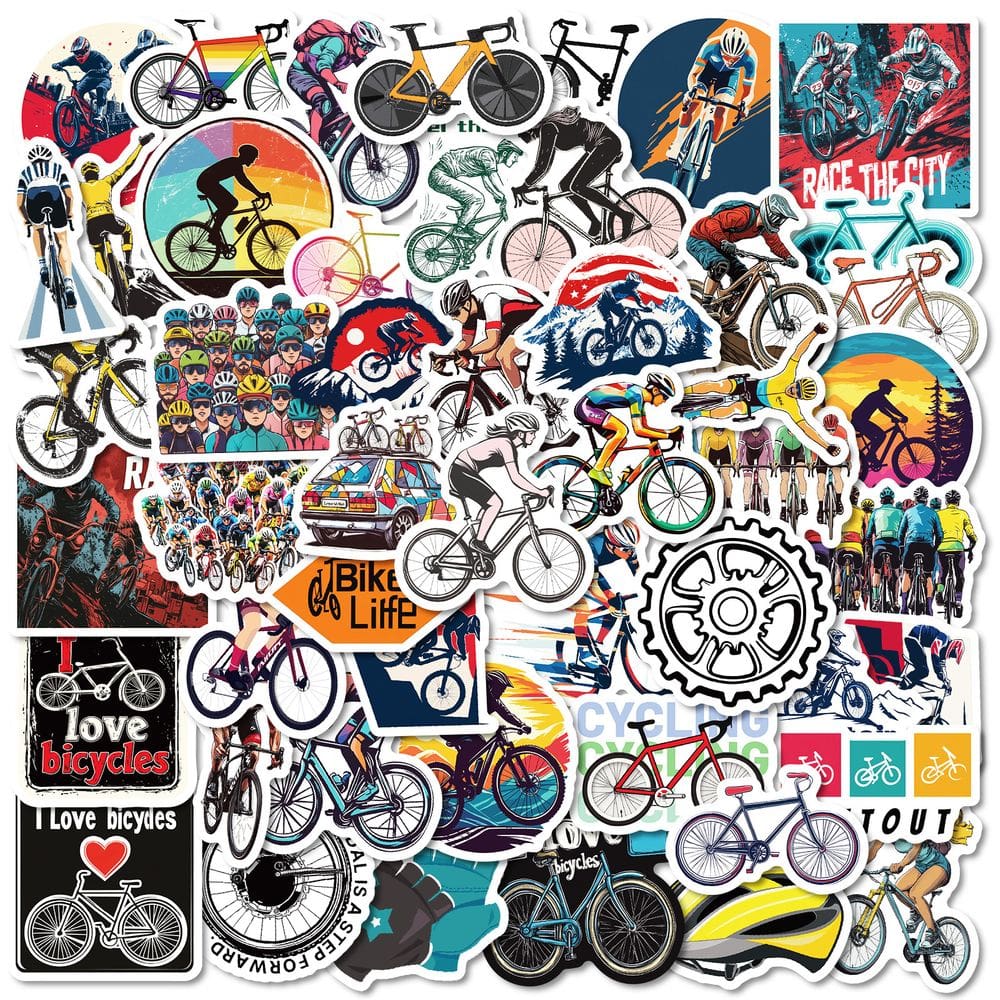 Pacote de adesivos Mountain Bike, 50 unidades, kit de ciclismo MTB ao ar livre