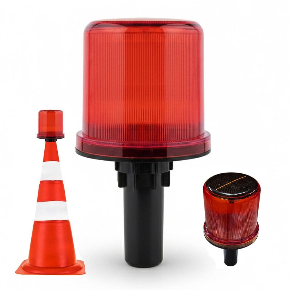 Sinalizador Solar Viario Obra Rodovia Estrada Transito Avenida Segurança Sinalizaçao Alerta Acidente Iluminaçao Rua