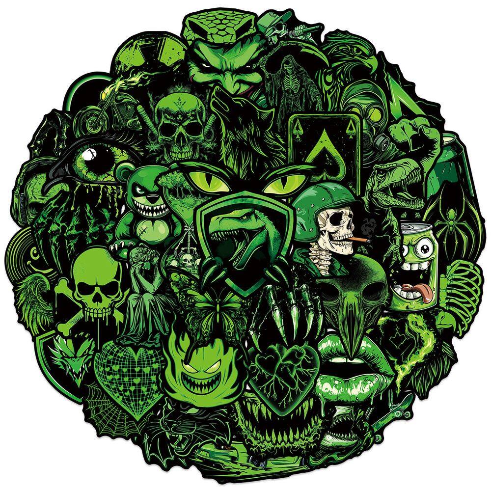 Pacote de adesivos Gothic Girl Vampire Aesthetic Vinyl 50 unidades