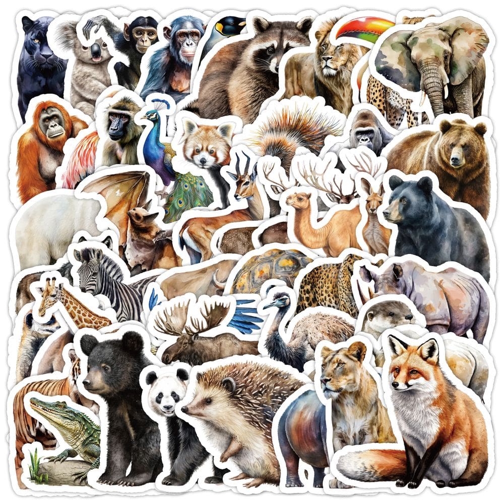 Adesivos de vinil African Animal Waterproof 50 unidades para laptop