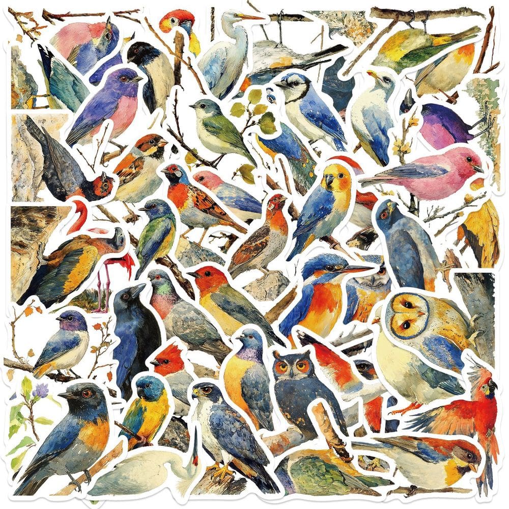 Pacote de adesivos Pigeon Cartoon Bird, 50 unidades de vinil impermeável