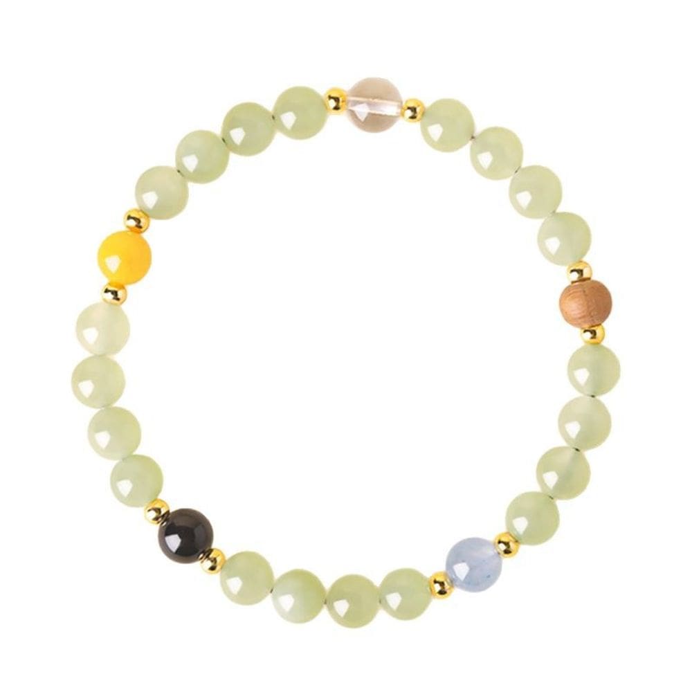 Pulseira Nephrite Jade para homens e mulheres com miçanga de 6 mm