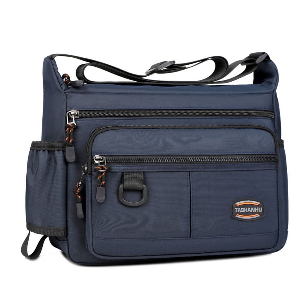 Bolsa Messenger, tecido Oxford impermeável para homens 30x12x24cm