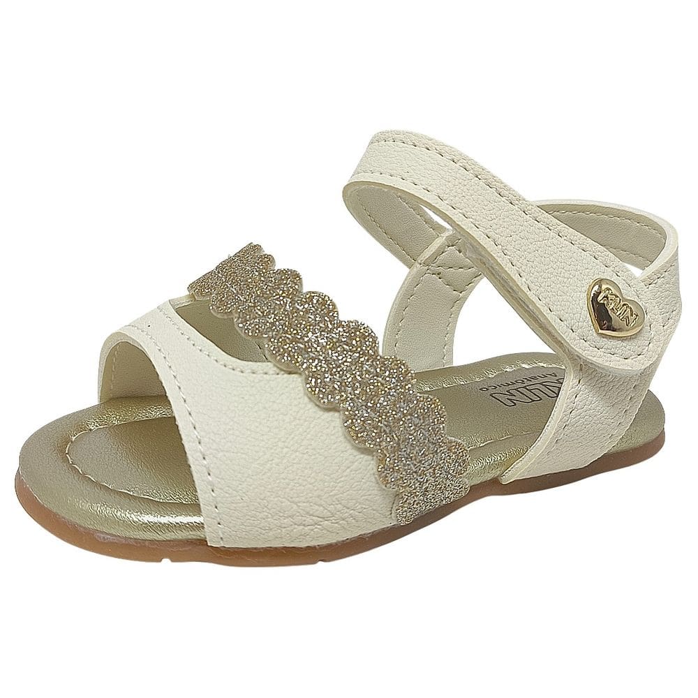 Sandalia Infantil Menina Brilho Glitter Estilo Cup Cake Klin