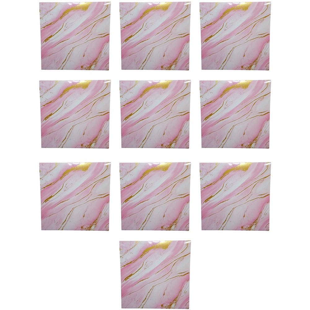 Placa Adesiva 3D Marmore Kit 10 uni Papel de Parede Autocolante Obra Reforma Casa Banheiro Cozinha Ambiente Decoraçao