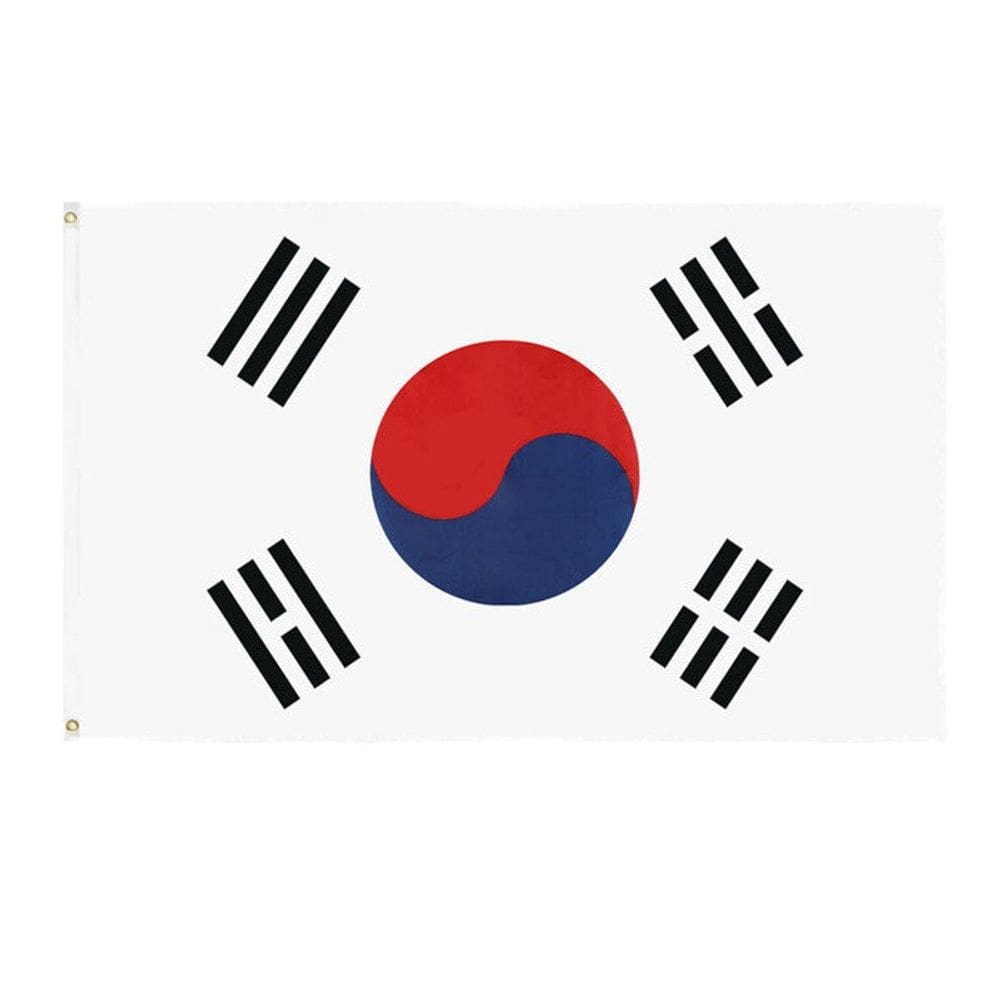 Bandeira Nacional da Coreia do Sul 150x90cm - 100% poliéster