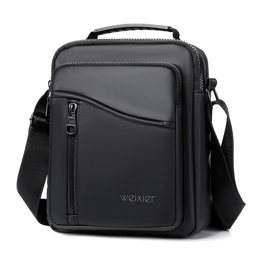 Bolsa Messenger em couro PU de ombro tiracolo para homens