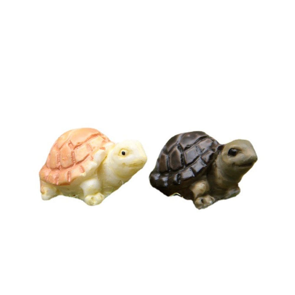 Conjunto de escultura para decoração de jardim Mini Turtle Resin Torto
