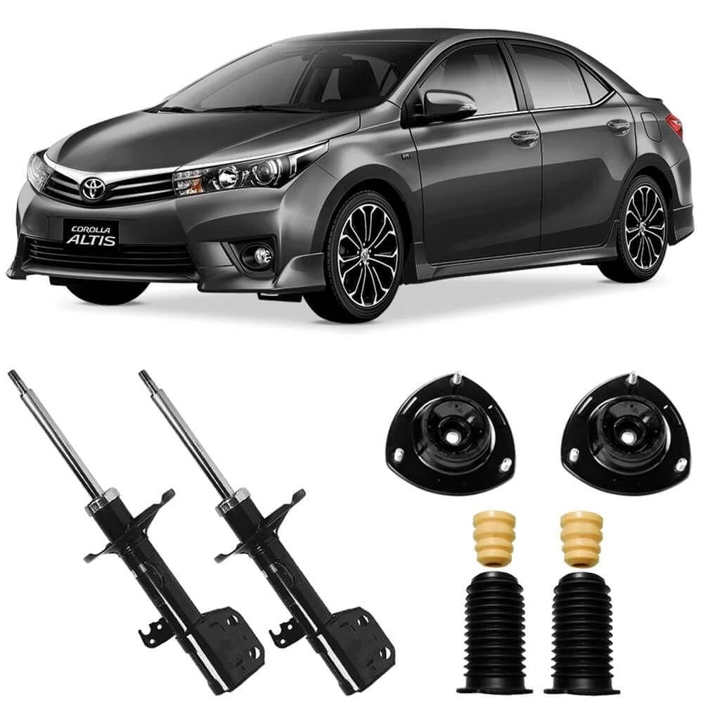 2 Amortecedor Corolla 2015 A 2018 Dianteiro Le Ld Kyb e Kit
