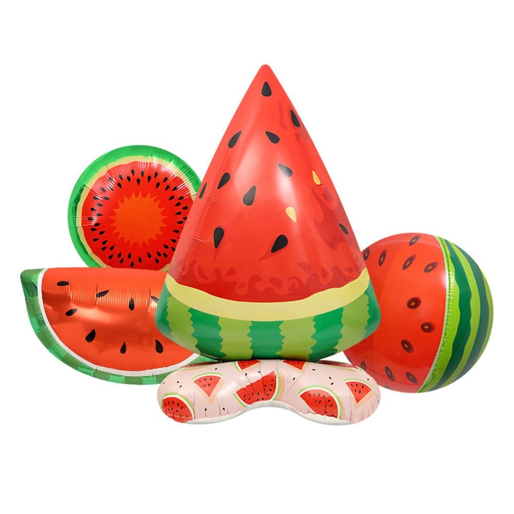 Conjunto de balões de folha de melancia 3D inflável de 5 peças para festa