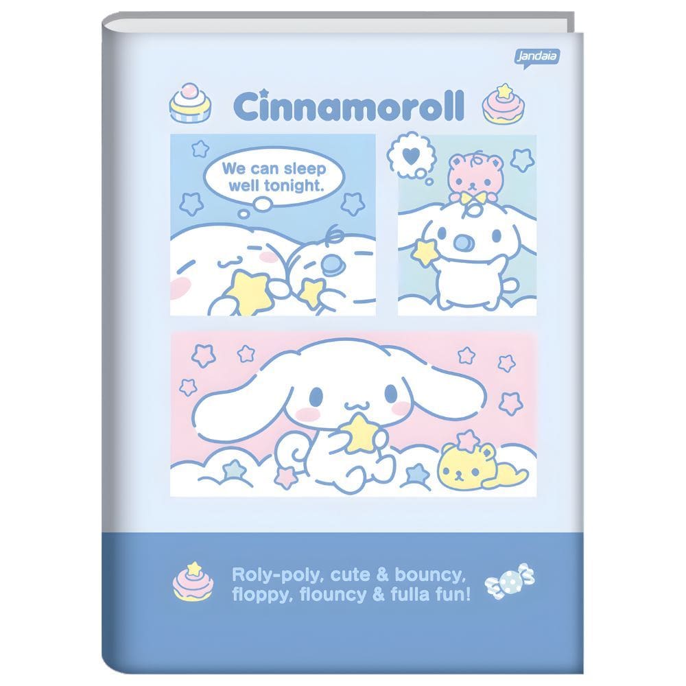 Caderno Brochura Universitário 80 Folhas Capa Dura Cinnamoroll Kuromi My Melody Sanrio- Jandaia