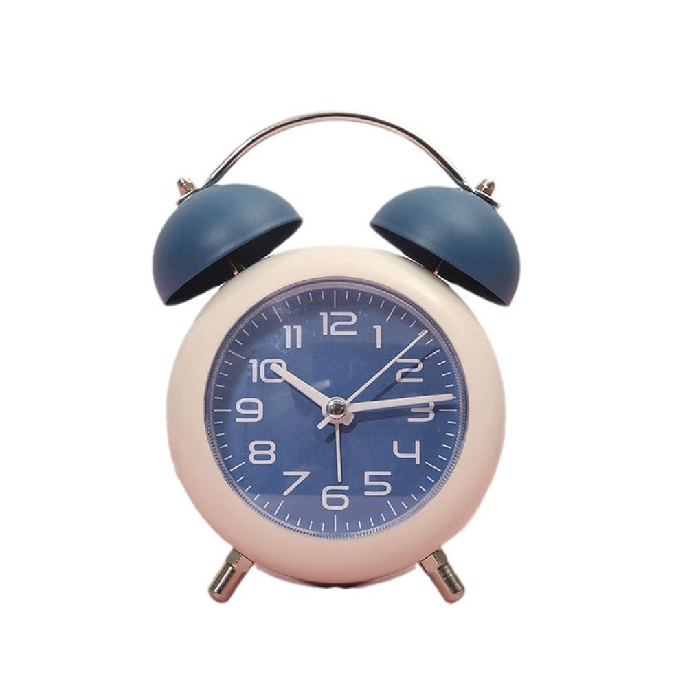Despertador vintage Twin Bell Blue Dial Metal 11x5x16cm