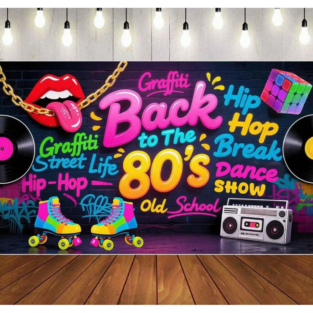 Tapeçaria retrô retrô dos anos 80 para pendurar na parede 150 cm x 100 cm