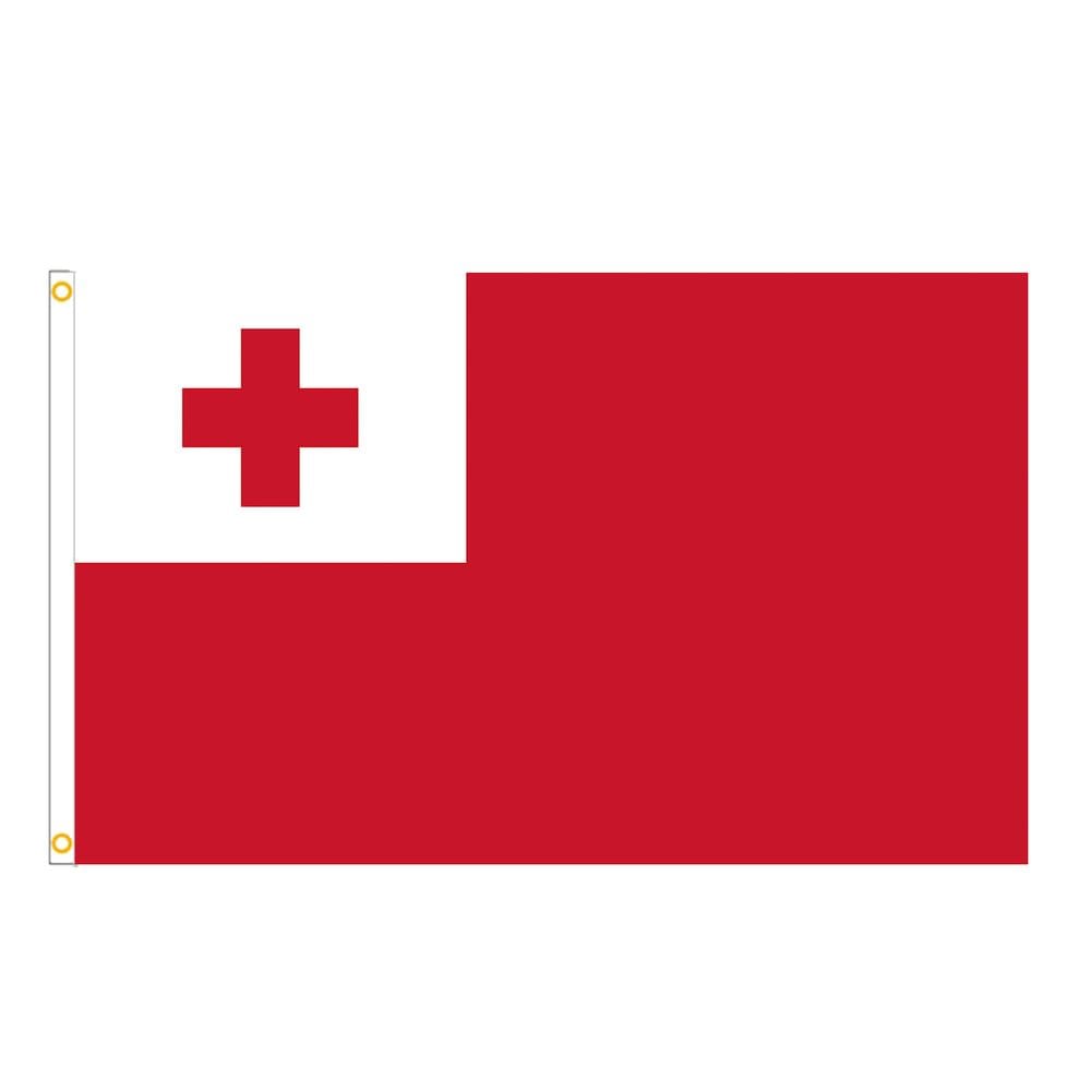 Bandeira Tonga 90x150 cm 100% poliéster com cruz vermelha