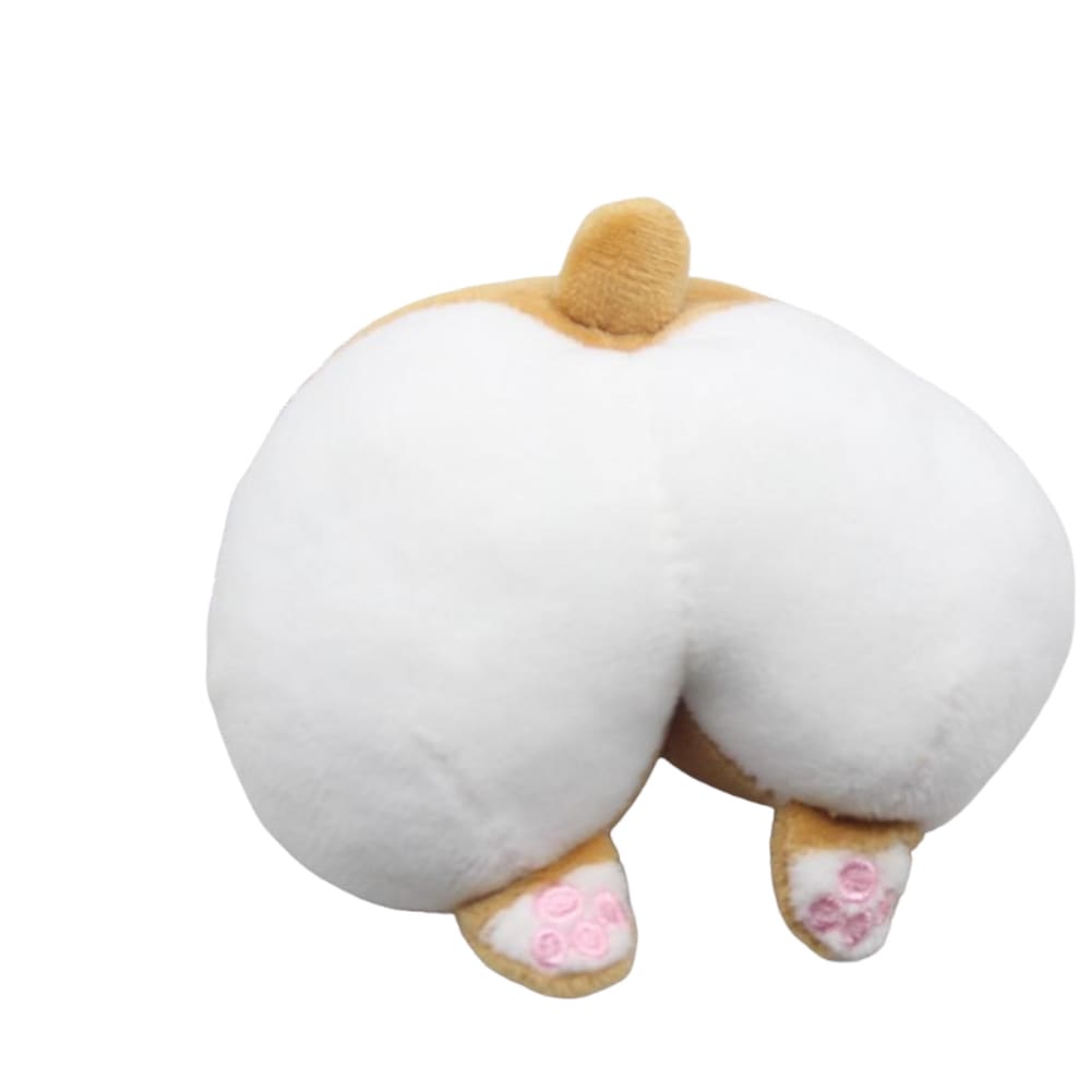 Chaveiro de pelúcia Cute Corgi Butt Animal Chaveiro para mulheres