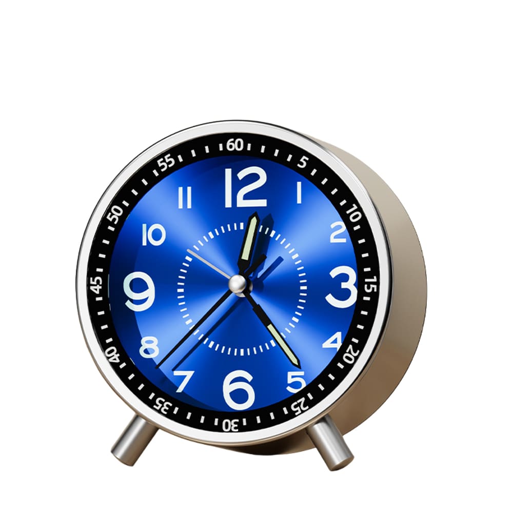 Despertador Blue Metal Silent Non-Ticking 16x12x5cm