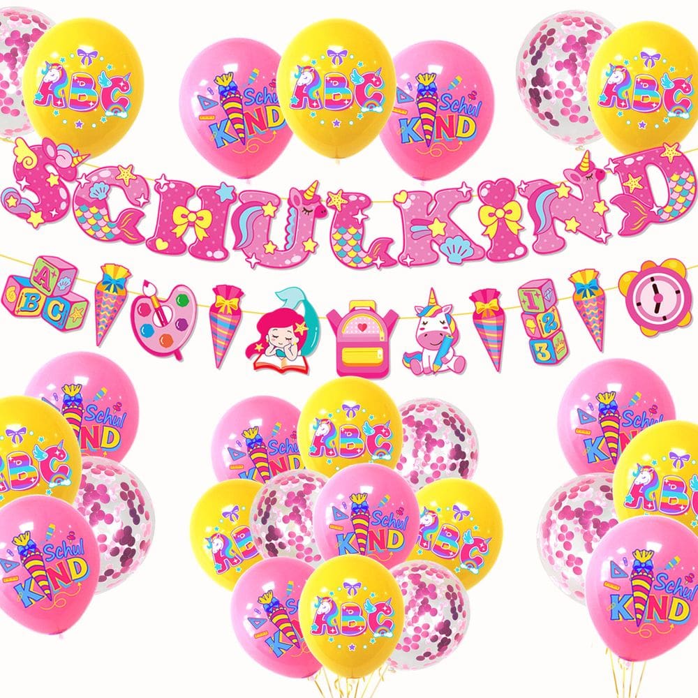 Kit de decoração de festa de volta às aulas, 18 unidades com tema alemão