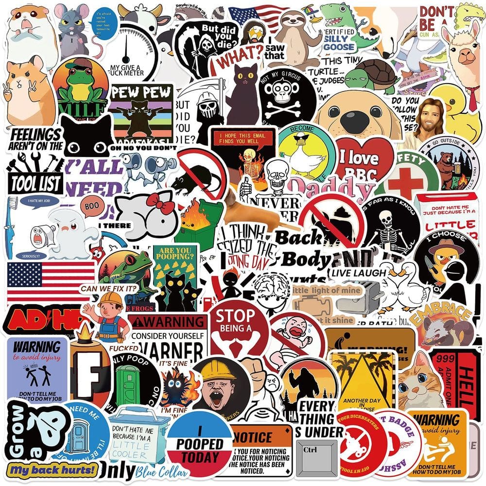 Pacote de adesivos Famous People Meme, 50 unidades de vinil impermeável