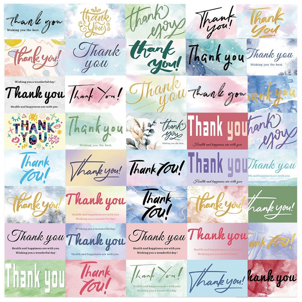 Pacote de adesivos Good Luck, 50 unidades de citações coloridas em inglês