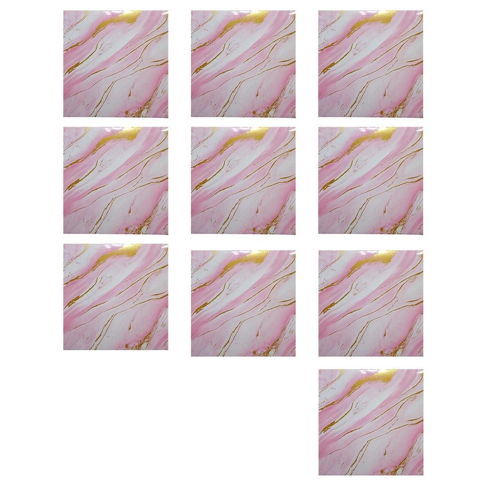 Placa Adesiva 3D Marmore Kit 10 uni Autocolante Papel de Parede Obra Reforma Casa Cozinha Banheiro Ambiente Decoraçao