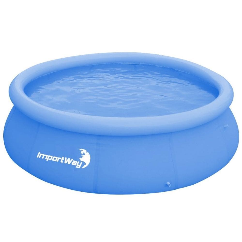 Piscina com Borda Inflável Redonda 1400 Litros 1.83m x 63cm Azul Importway Iwpi001