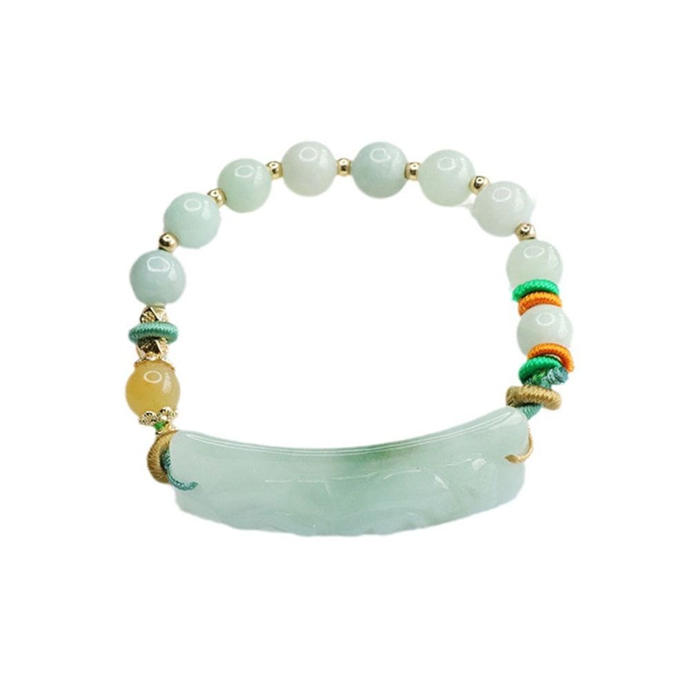 Pulseira de jade natural com amuleto de Pi Xiu esculpido para mulheres