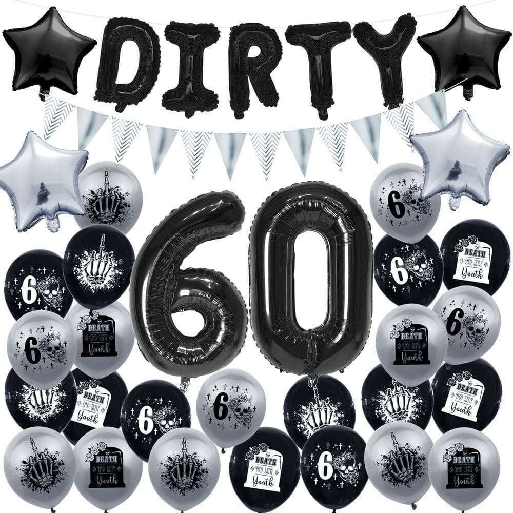 Conjunto de balões Dirty 60 Birthday 60th Birthday 31 unidades