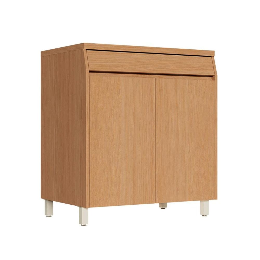 Balcão de Cozinha com Tampo Simone Mendes 100% MDF 2 Portas 1 Gaveta Carvalho