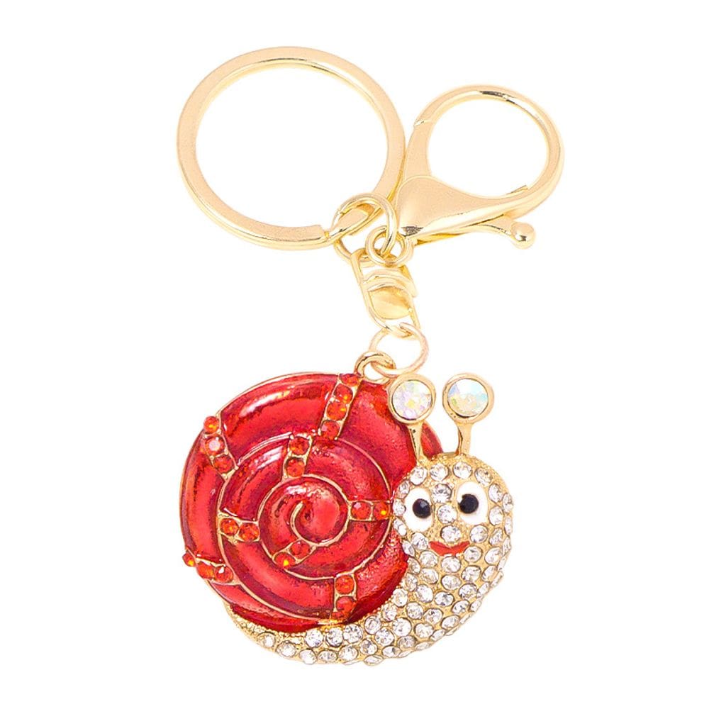 Chaveiro Luxury Snail Strass Animal Alloy 10,5 cm