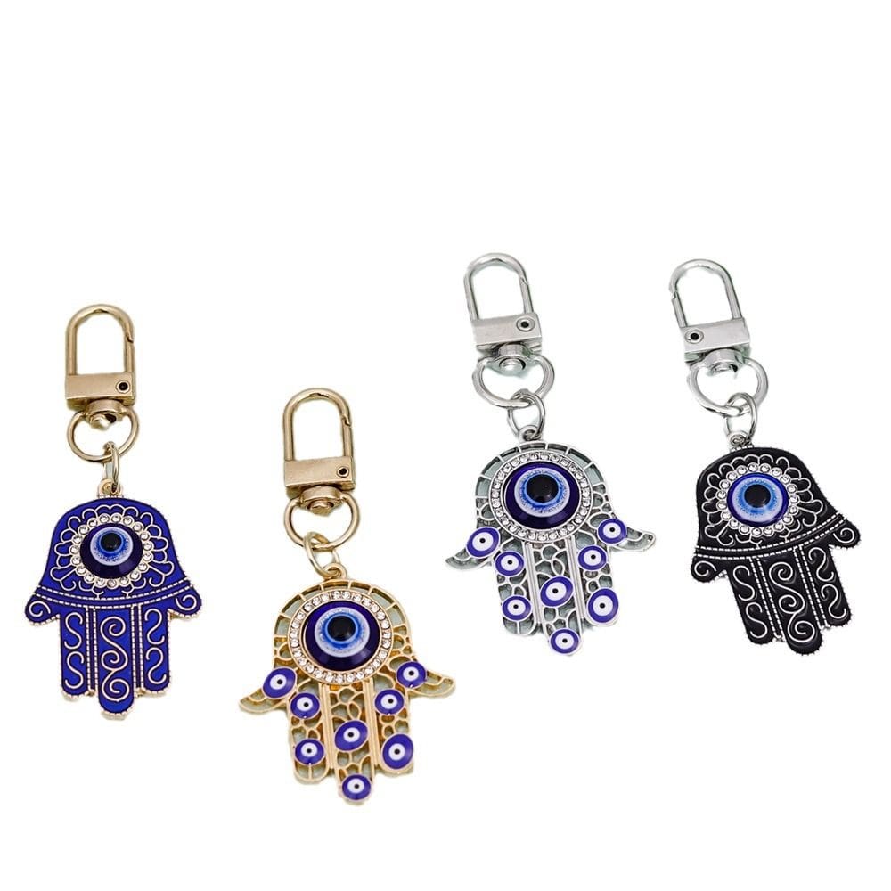 Chaveiro Hamsa Hand with Evil Eye Design Vintage Alloy