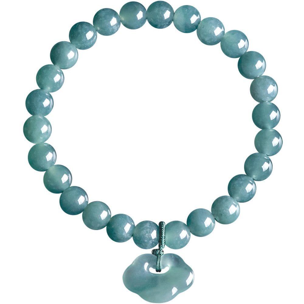 Pulseira de água azul natural com pingente Lucky 16g