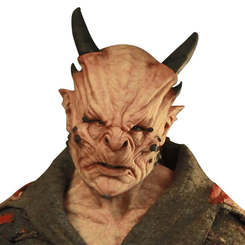 Máscara Horned Demon Realistic Monster Design Resin 42x26cm