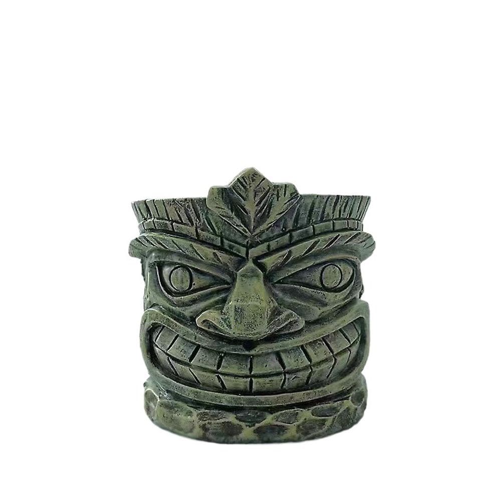 Máscara Tiki de resina criativa Flowerpot Tribal Totem Style