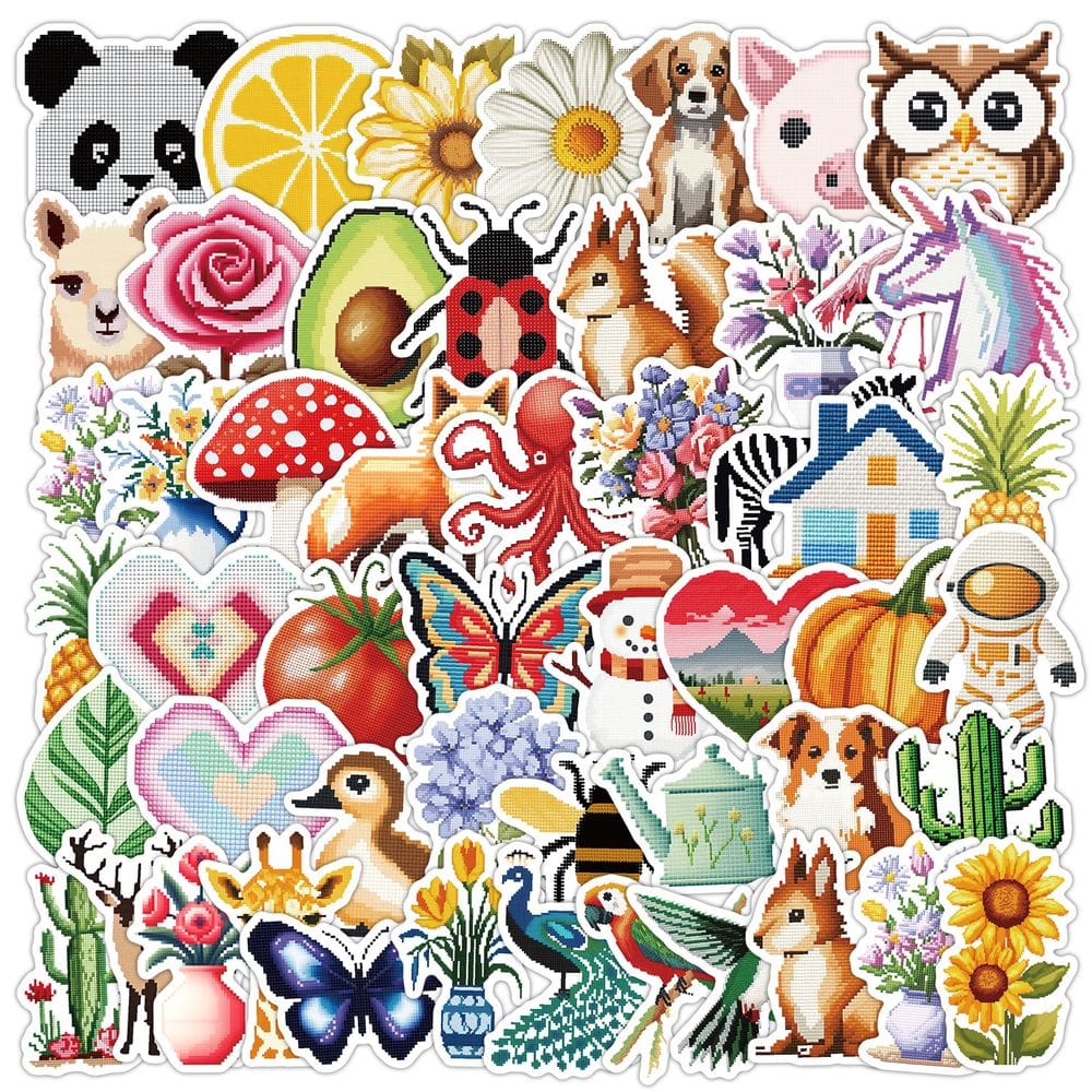 Pacote de adesivos Cyberpunk Aesthetic 53 peças de arte retrô dos anos 80