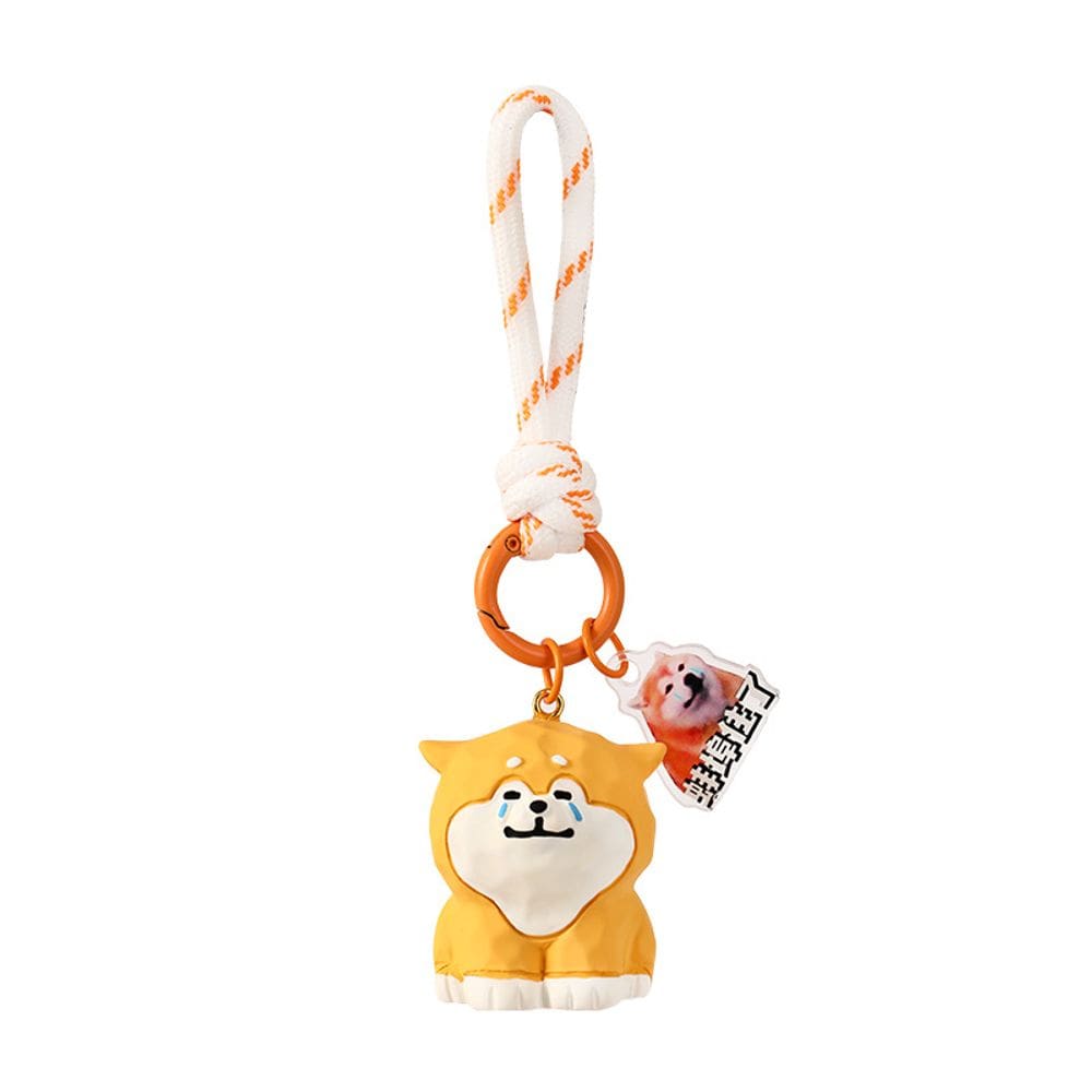 Chaveiro em resina Shiba Inu Dog, estilo esculpido em madeira para amantes de cães