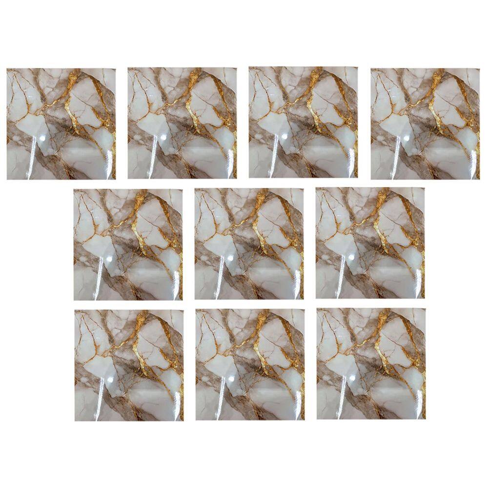 Placa Adesiva Marmore 3D Kit 10 uni Papel de Parede Autocolante Obra Reforma Cozinha Casa Ambiente Moderno Decoraçao