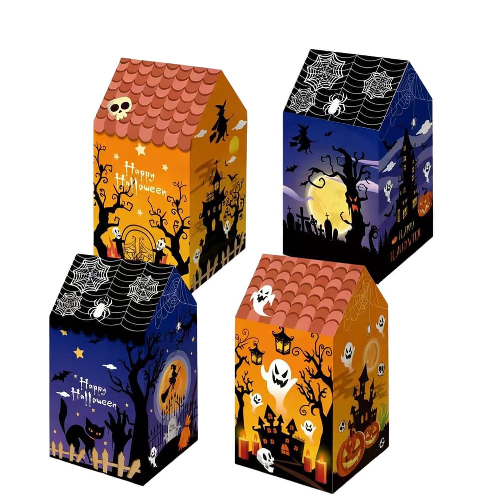 Conjunto de caixas de presente Halloween Haunted House 12 unidades 14,9x8x8cm