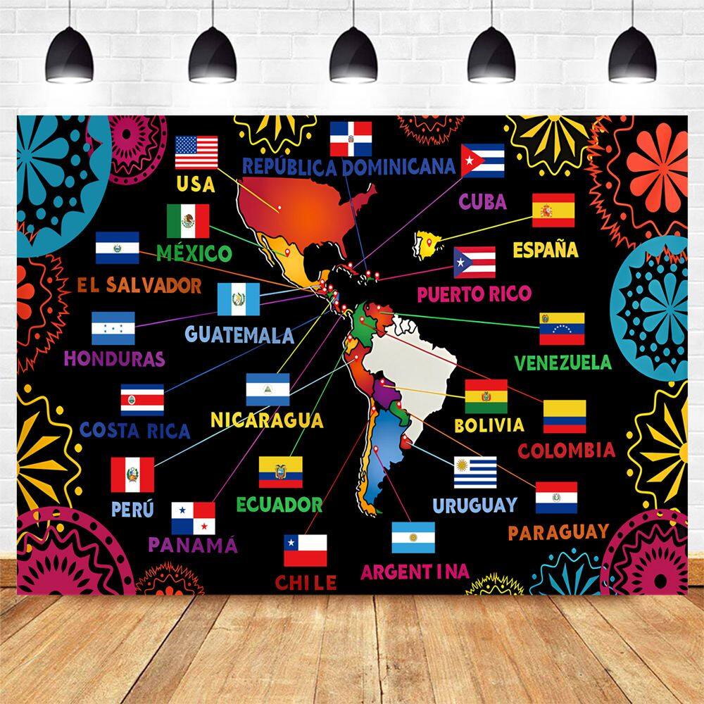 Tapeçaria para pendurar na parede Hispanic Heritage 150x100cm em vinil