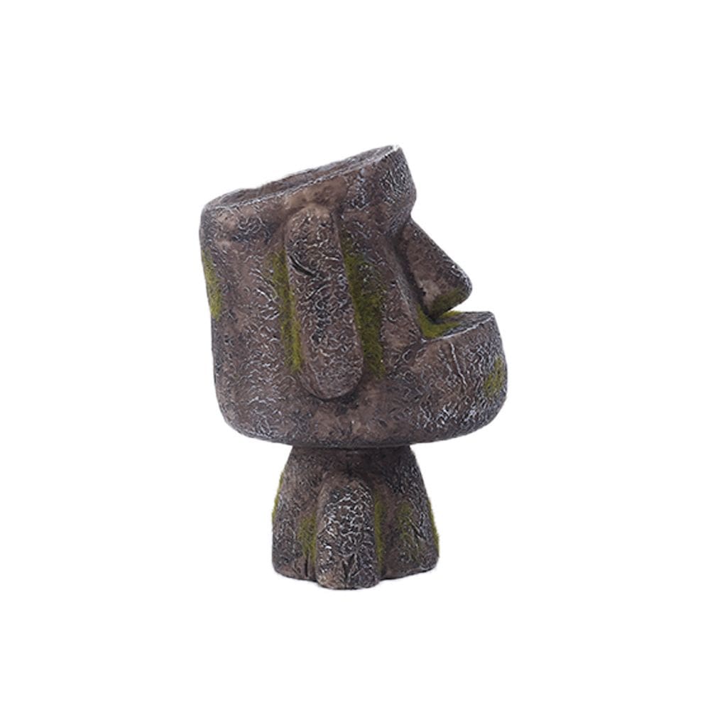 Porta-canetas, estátua de resina da Ilha de Páscoa, porta-lápis, 13 cm